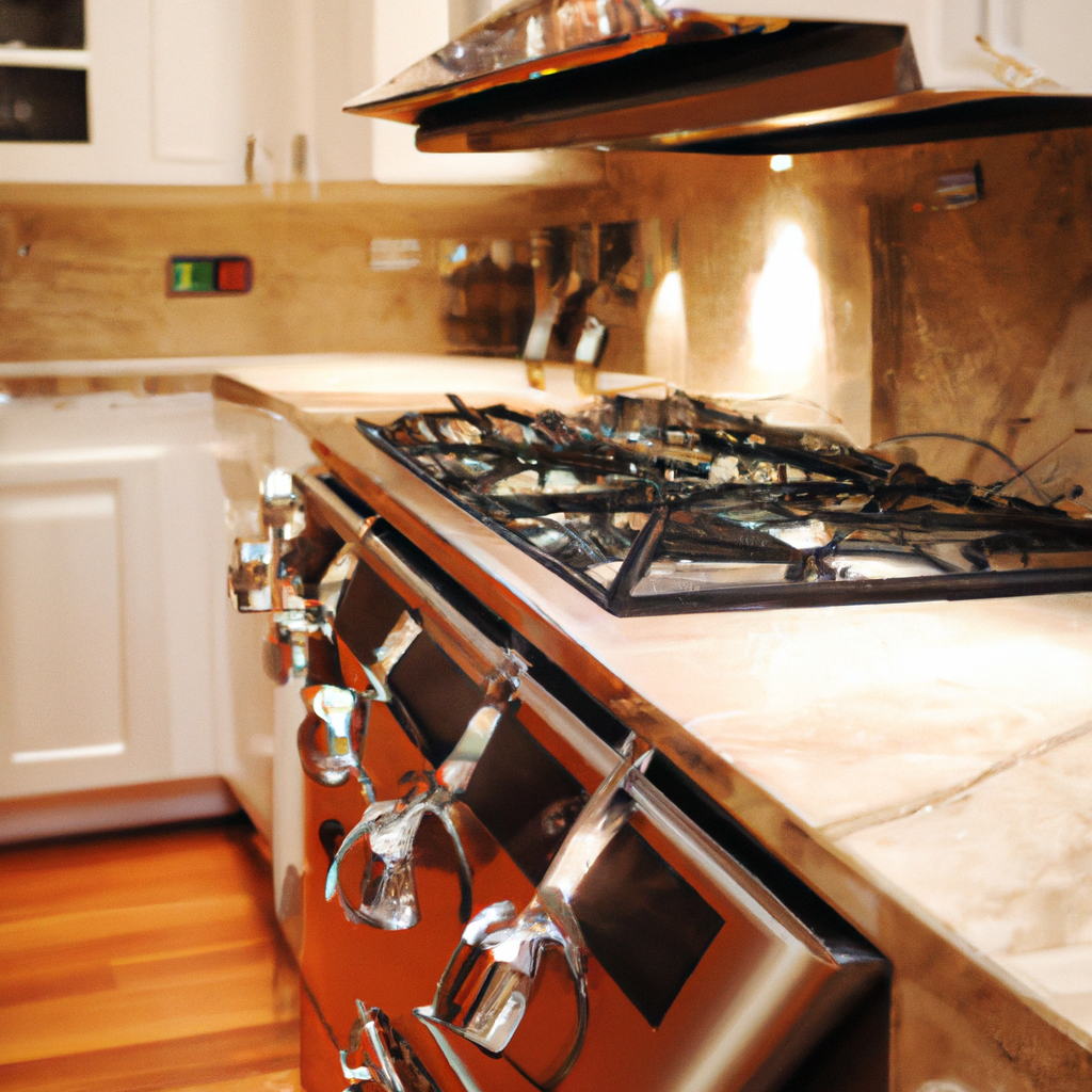A beautifully designed kitchen with modern appliances and sleek countertops.