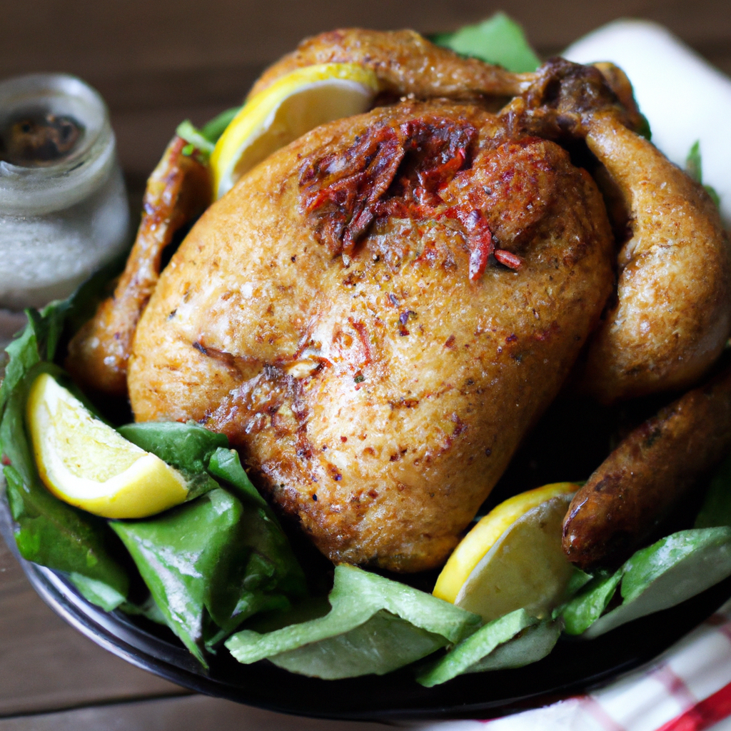 A deliciously crispy roast chicken, perfectly seasoned and full of flavor. This classic recipe will have your taste buds singing!