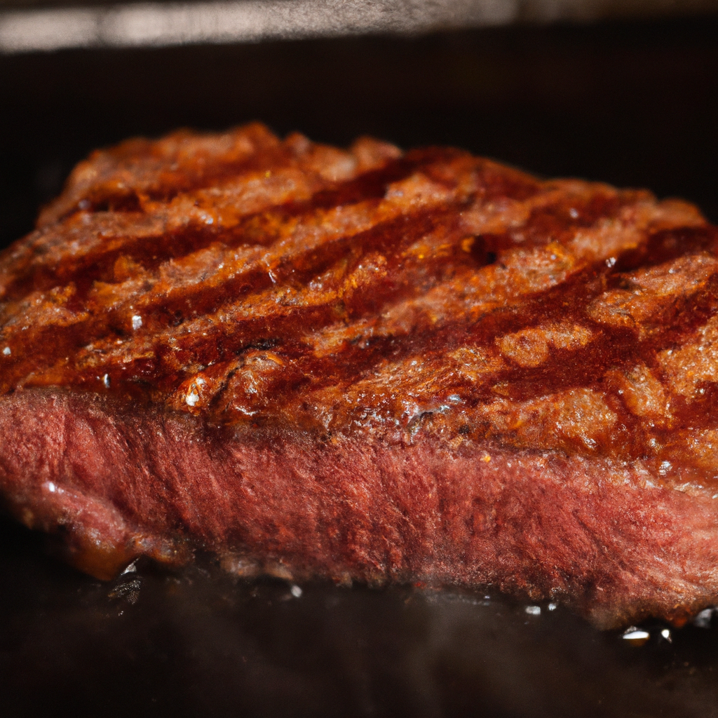 A mouth-watering image of a perfectly grilled steak