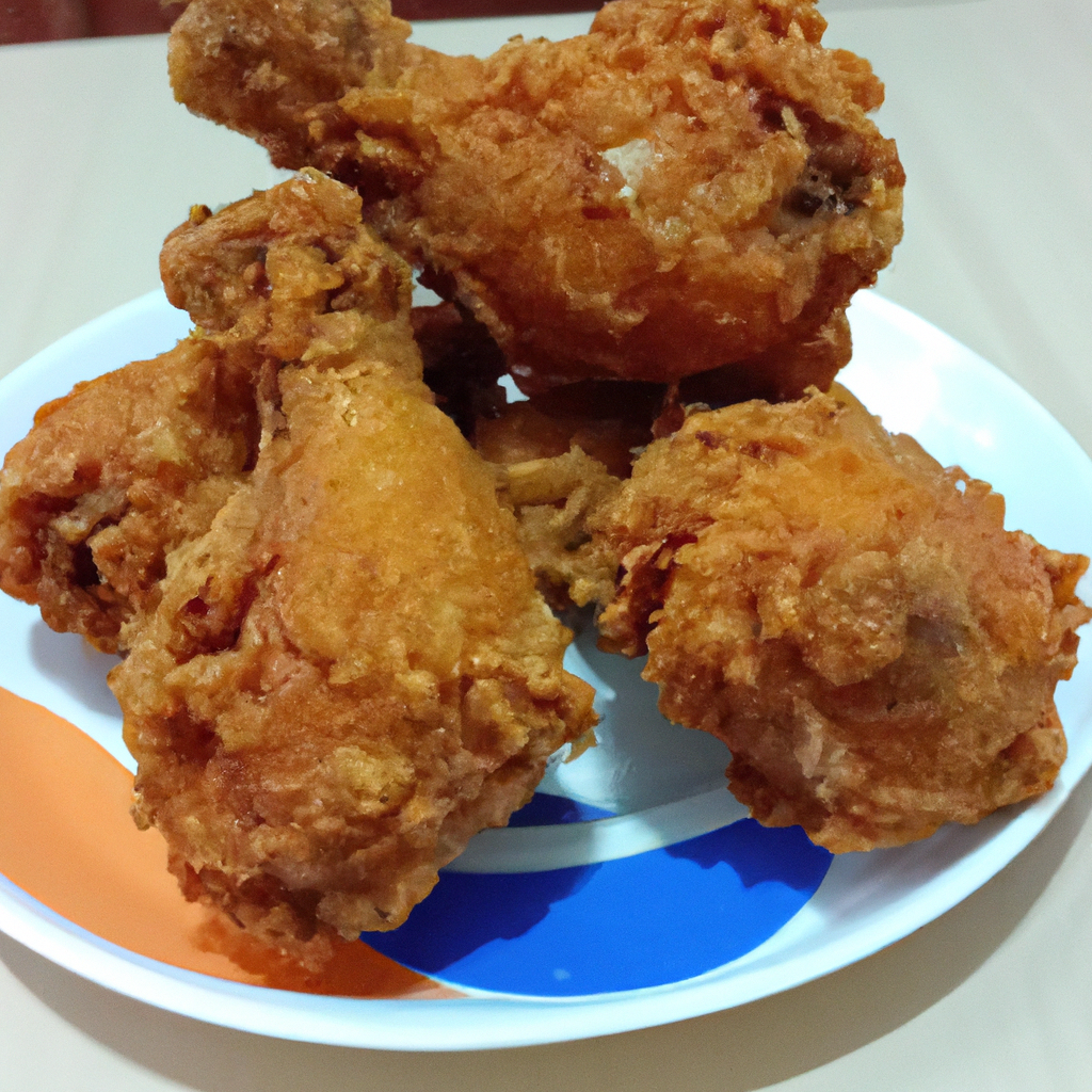 A mouthwatering image of crispy fried chicken on a plate.