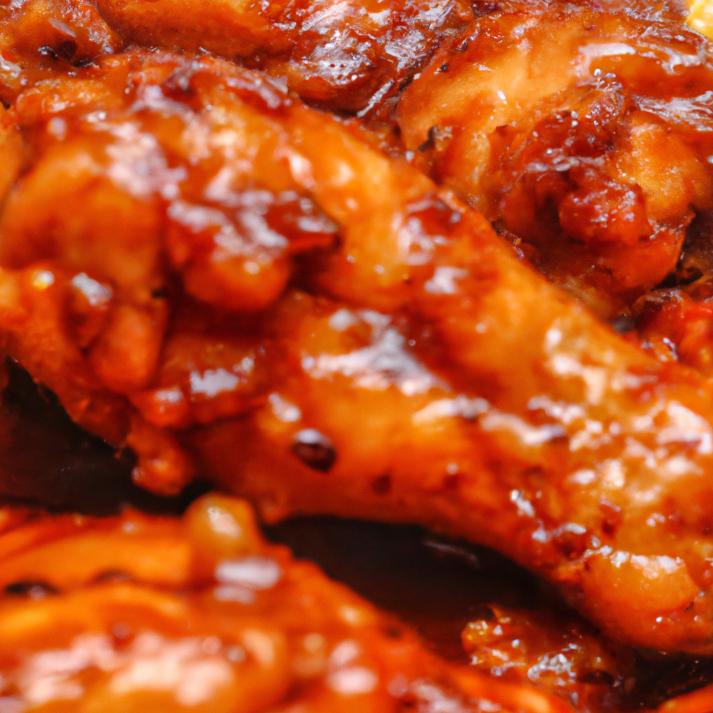A mouthwatering image of Sweet and Spicy Honey Glazed Chicken.