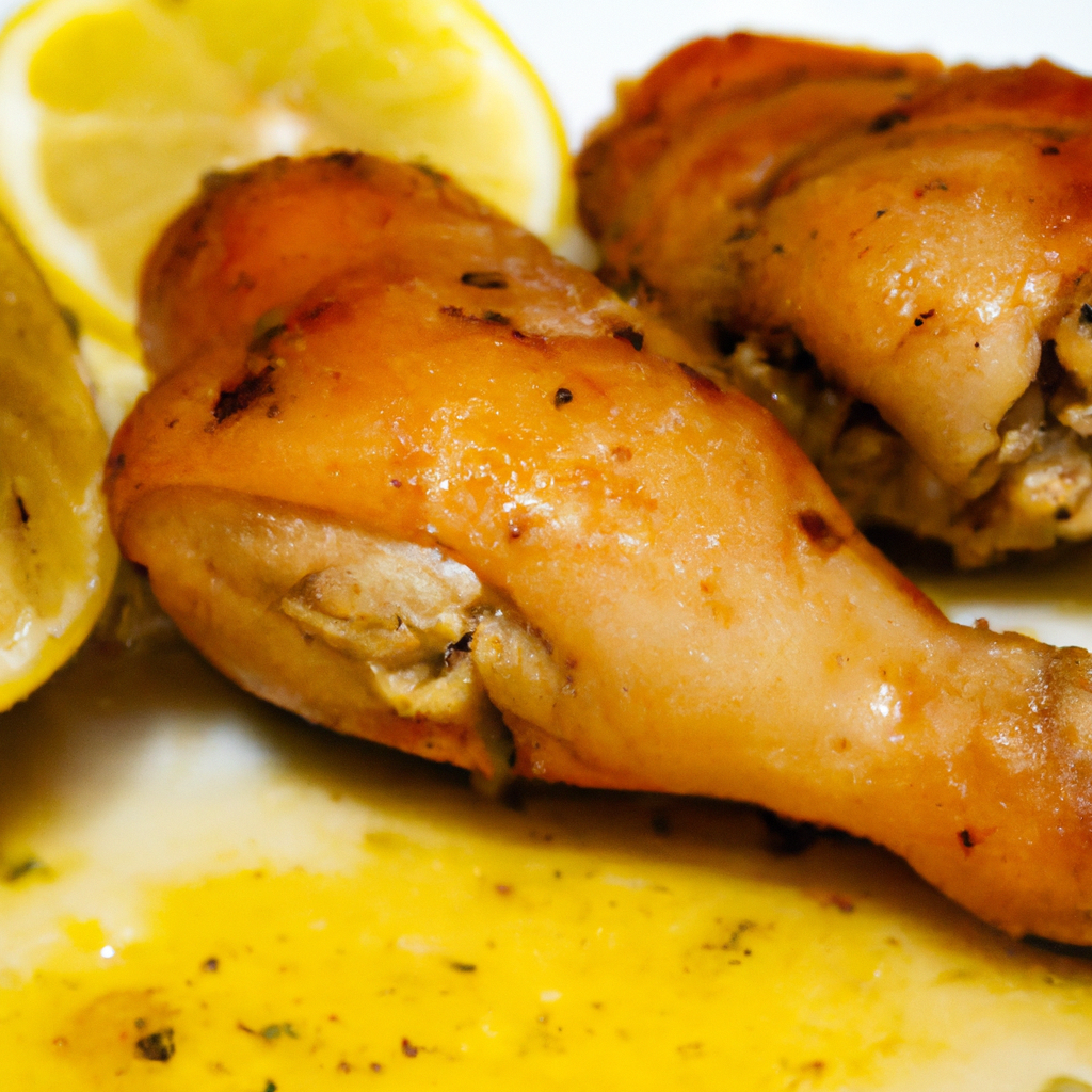 A picture of a zesty lemon chicken dish.