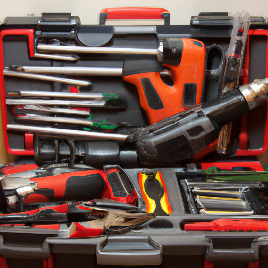 An image of a well-stocked toolbox with essential power tools every homeowner should have.