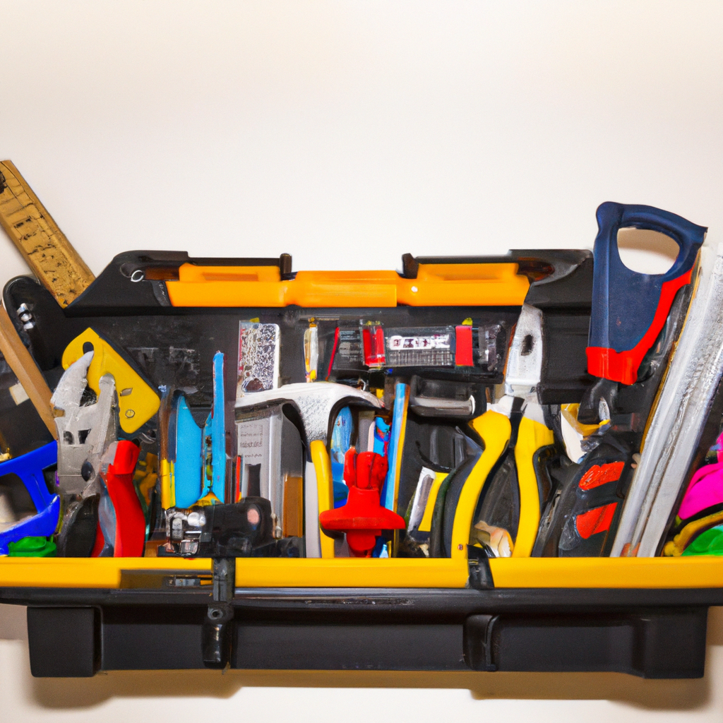 A photo of a toolbox with essential tools for DIY home improvement projects.