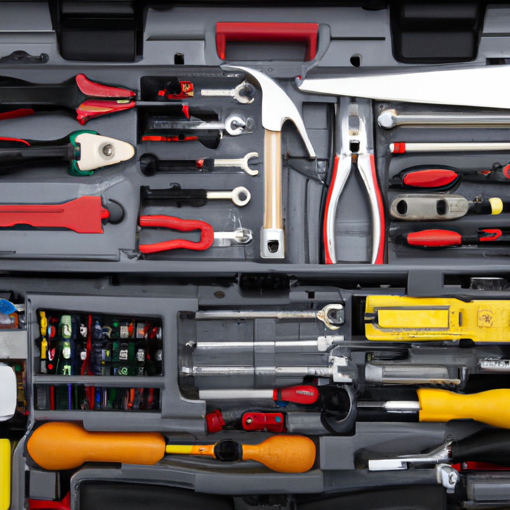 A photo of a well-stocked toolbox with a variety of tools.