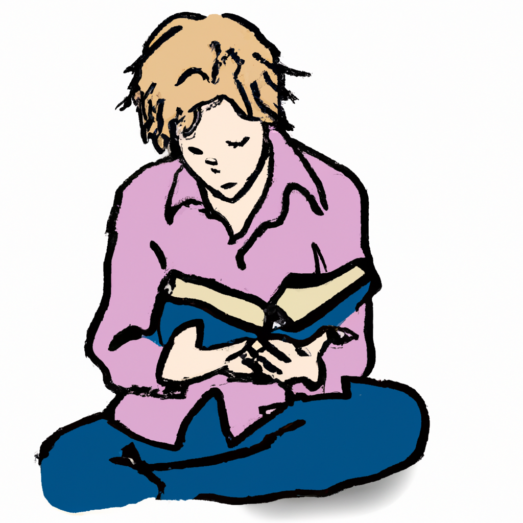 An image of a person reading a book, completely engrossed in the story.