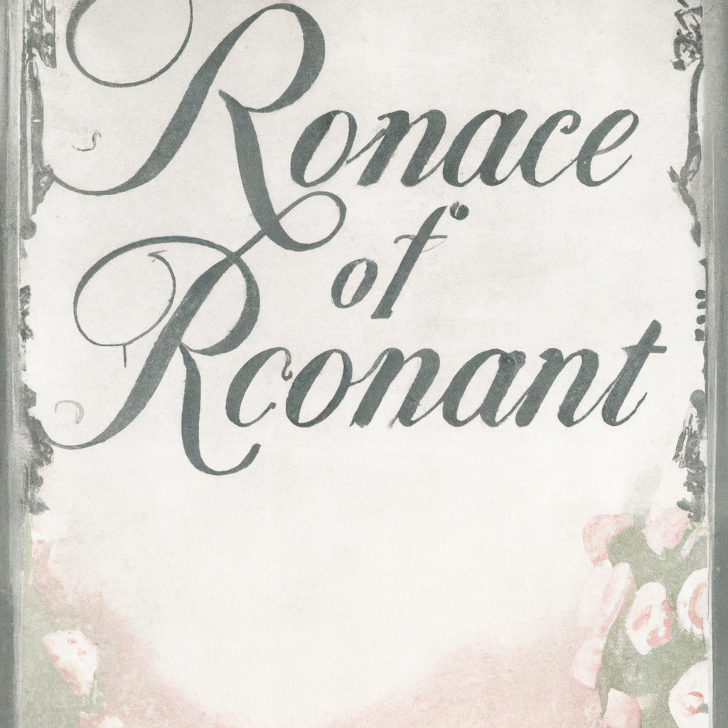 A beautiful book cover featuring a vintage romance novel with an elegant title.