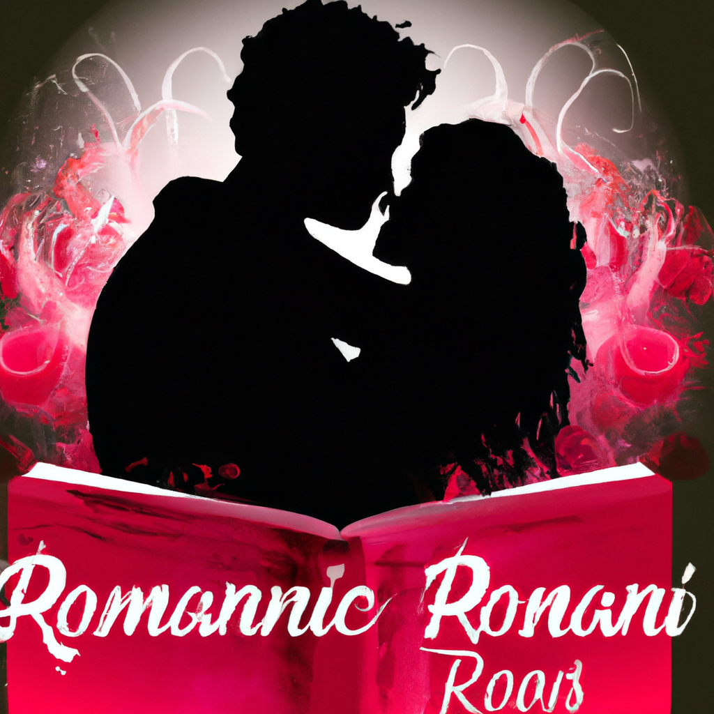 A romantic book cover featuring a couple in a passionate embrace