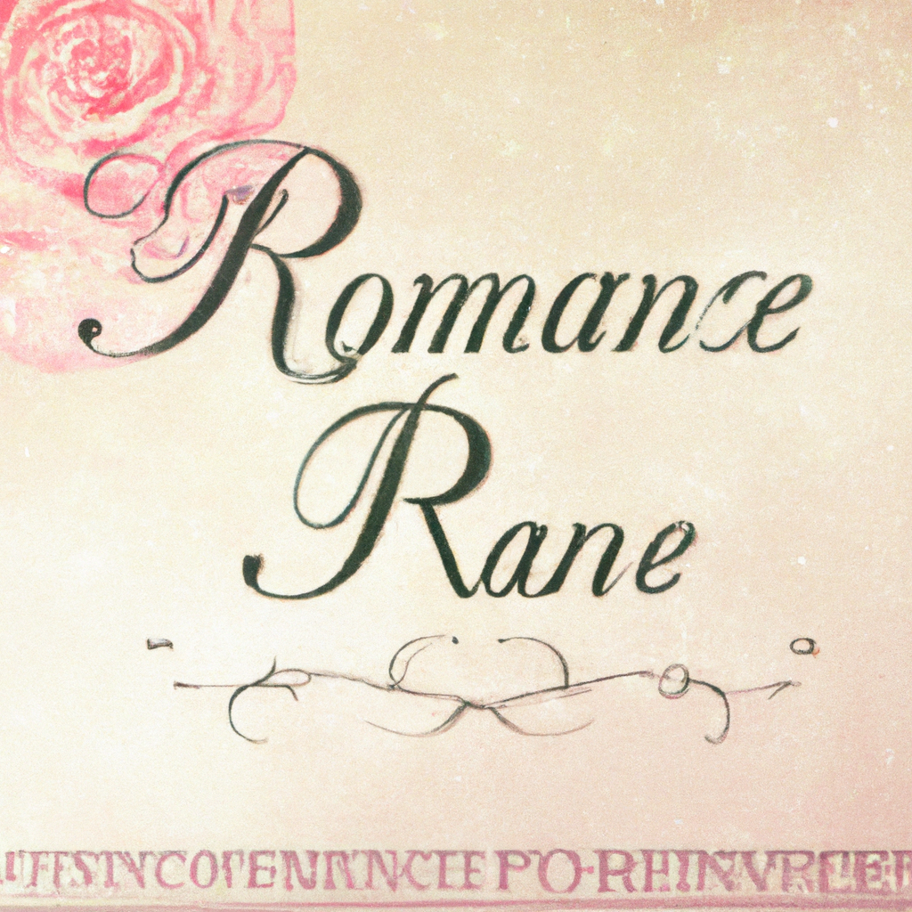 A classic romance novel with an elegant book cover.