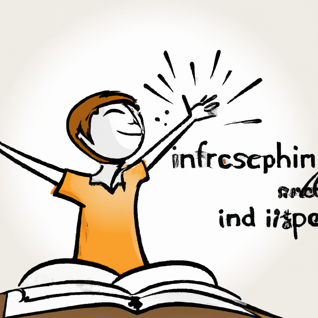 An image of a person reading a book and feeling inspired.